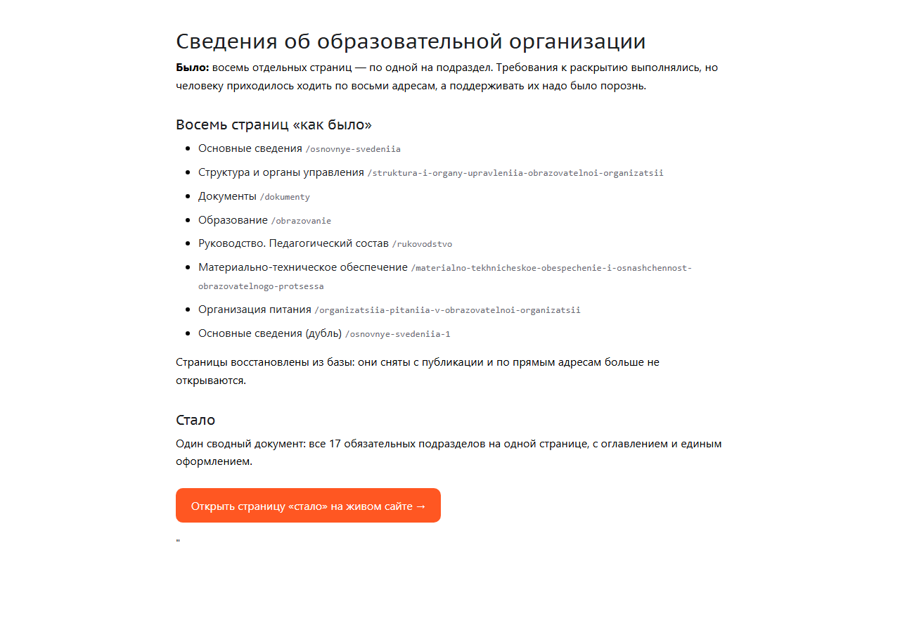 Сведения об образовательной организации